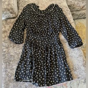 Woman’s Black Dress with letter pattern